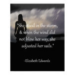 She Adjusted Her Sails Inspirational Poster She Adjusted Her Sails Inspirational Poster