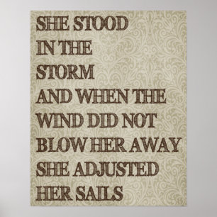 She Adjusted Her Sails Poster