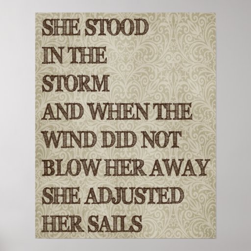 She Adjusted Her Sails Poster | Zazzle