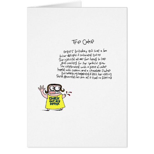 She ate her arm! cards (Front)