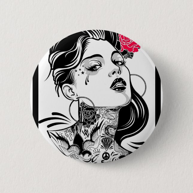 SHE AWAITS DREAMS BUTTON (Front)
