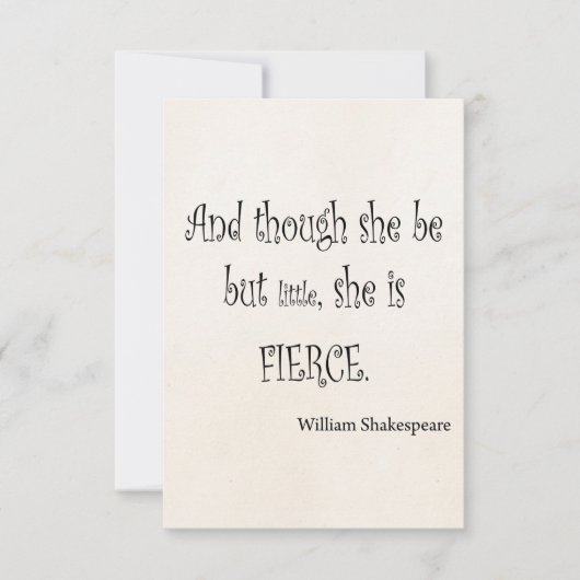 She Be But Little She is Fierce Shakespeare Quote (Front)
