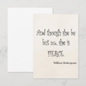 She Be But Little She is Fierce Shakespeare Quote (Front/Back)