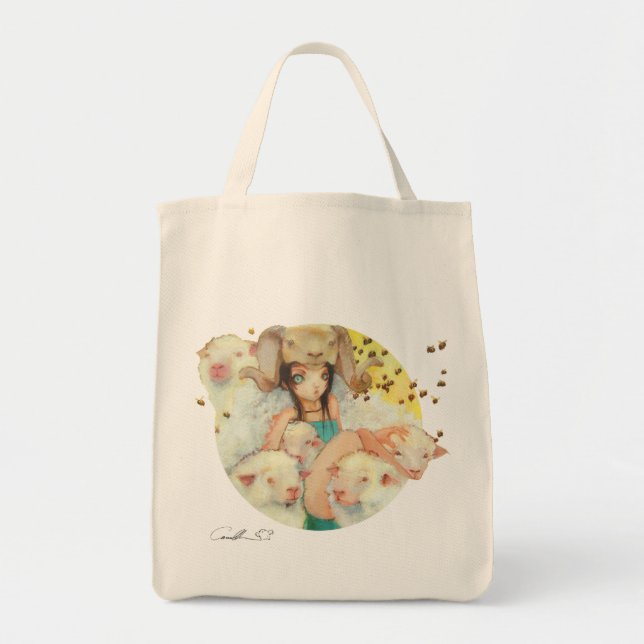 She Bee Ramming Grocery Tote Bag (Front)