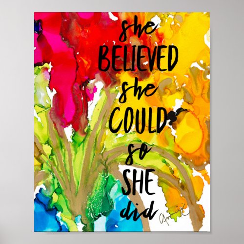 She Believed Lovitude Wall Art Print