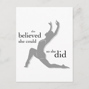 She Believed She Could Dance Postcard