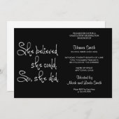 She Believed She Could Graduation Invitation (Front/Back)