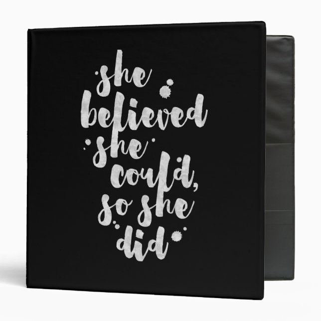She Believed She Could - Inspirational Binder (Front/Inside)