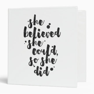 She Believed She Could - Inspirational Binder