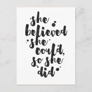 She Believed She Could - Inspirational Card