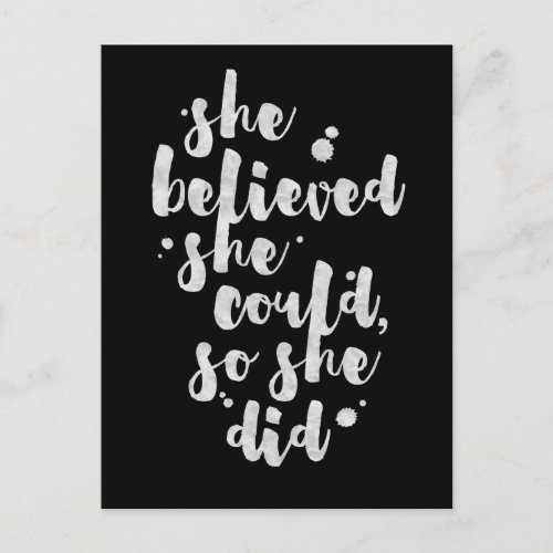 She Believed She Could _ Inspirational Card
