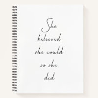 She Believed She Could Inspirational Quote