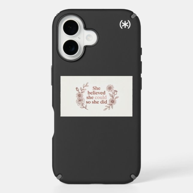 She Believed She Could Motivational Mug | Empowerm Speck iPhone Case (Front)