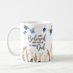 She Believed She Could Personalized Graduation  Coffee Mug<br><div class="desc">This design features a watercolor painting of hands throwing blue graduation caps up into the air. A variety of skin tones are represented. The text reads "She Believed she could and she did." On the back you can personalize with your name and year of graduation.</div>