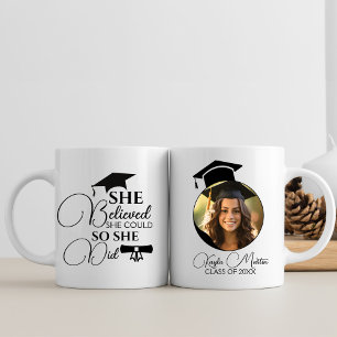 She Believed She Could Personalized Graduation Mug