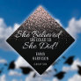 She Believed She Could Pink Glitter Sparkles Name Graduation Cap Topper