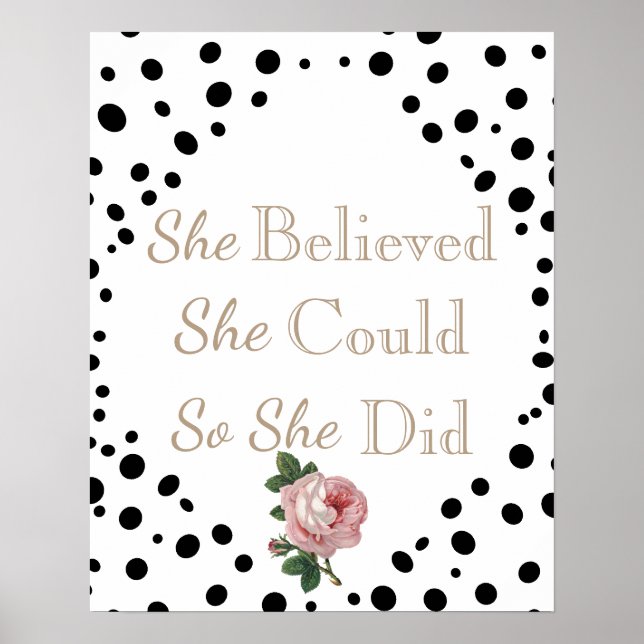She Believed She Could Poster (Front)