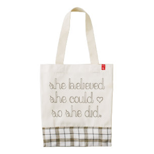 She Believed She Could Quote HEART Tote Bag