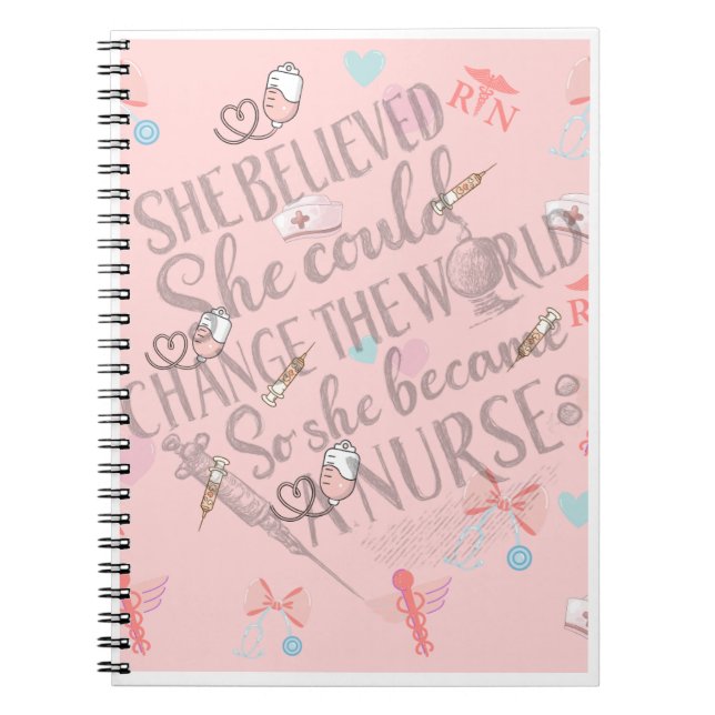 She Believed She Could -- RN Pastel Notebook (Front)