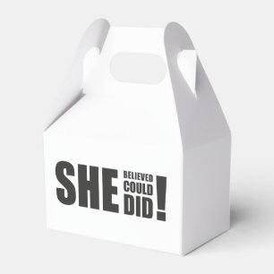 She Believed She Could, She Did! Favor Boxes