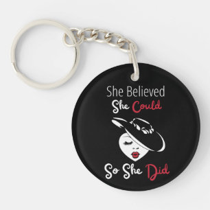 She Believed She Could So She Did Acrylic Keychain