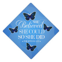 She Believed She Could So She Did | Butterfly Blue