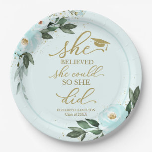 She Believed She Could So She Did Grad Party Paper Paper Plates