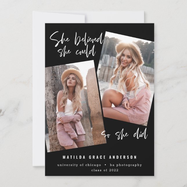 She believed she could so she did graduation (Front)