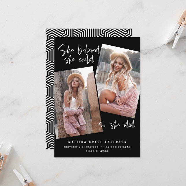 She believed she could so she did graduation (Front/Back In Situ)