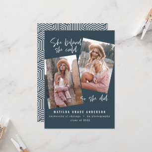 She believed she could so she did graduation blue