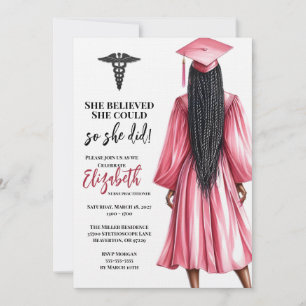 She Believed She Could So She Did Graduation Invitation