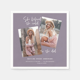 She believed she could so she did graduation  napk napkins