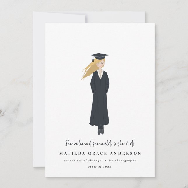 She believed she could so she did graduation party (Front)