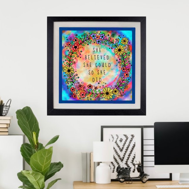 “She Believed She Could So She Did” Inspirational Poster (Creator Uploaded)