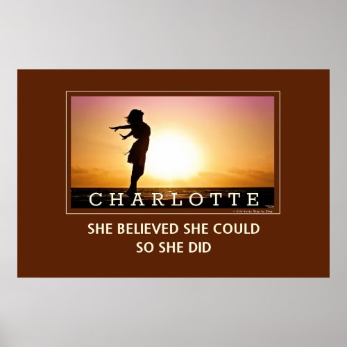 She Believed She Could So She Did Inspiro Quote Poster