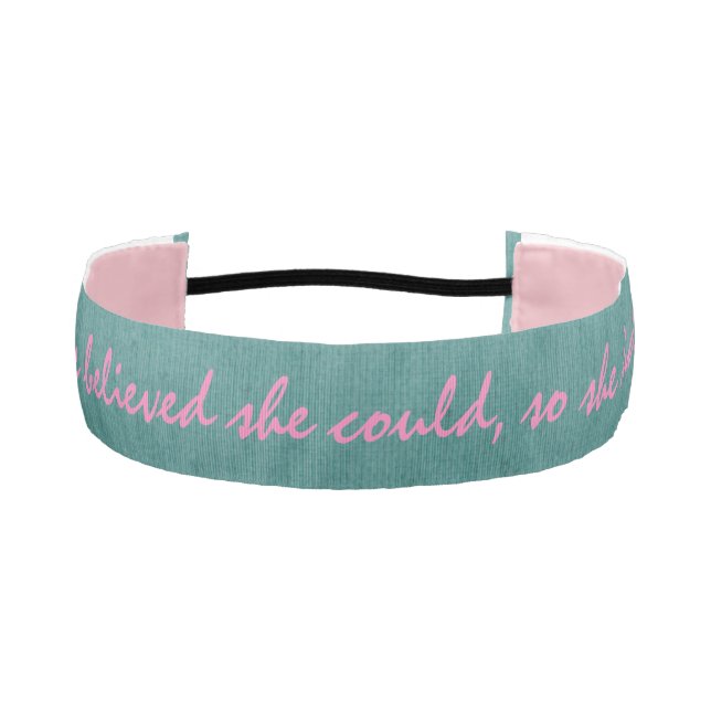 She believed she could so she did Motivational Athletic Headband (Front)