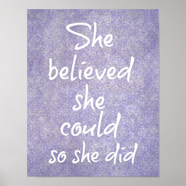 She believed she could so she did Motivational Poster (Front)