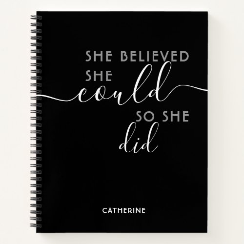 She Believed She Could So She Did Personalized Notebook