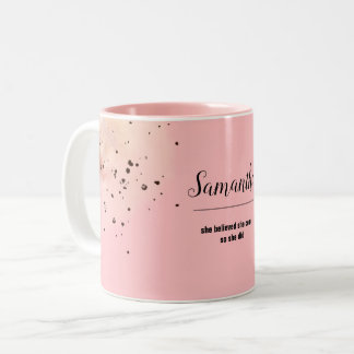 She Believed She Could So She Did Personalized Two-Tone Coffee Mug