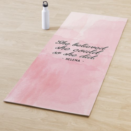 She Believed She Could so She Did Personalized Yoga Mat