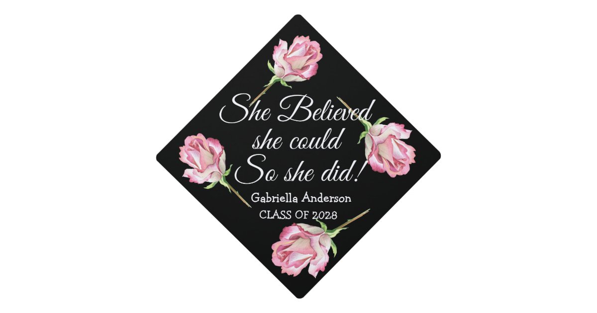 Roses Graduation Cap cover