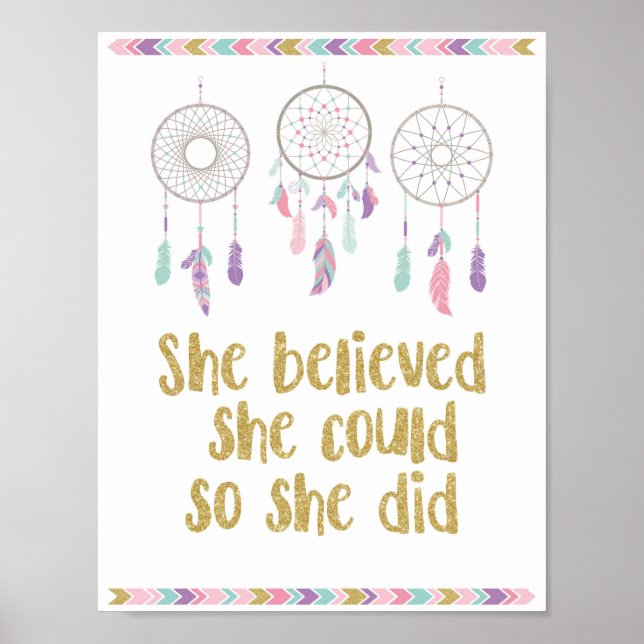 She believed she could so she did Poster (Front)
