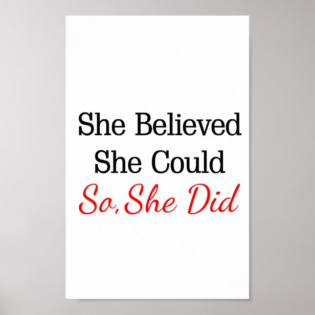 She Believed She Could...So She Did! Poster (Front)