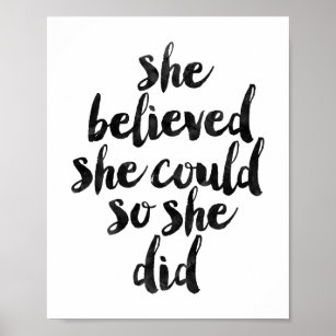 She Believed She Could Zazzle & Posters Prints 
