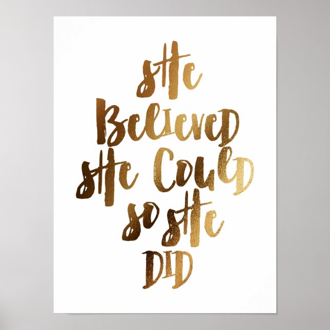 She believed she could so she did poster (Front)