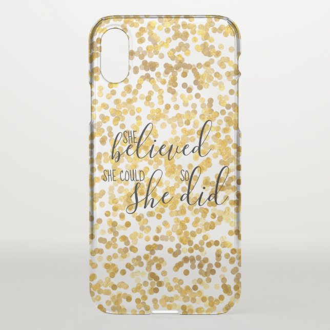 She Believed She Could So She Did Uncommon iPhone Case (Back)