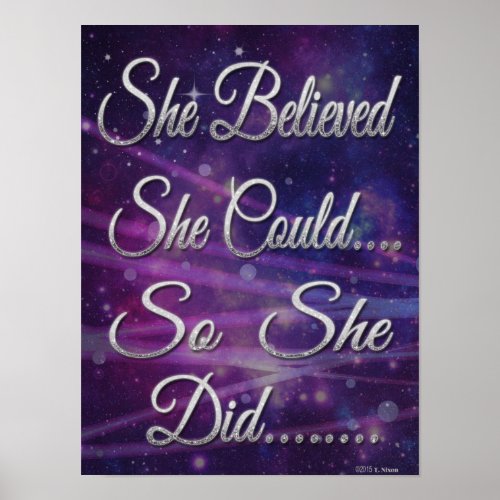 She Believed She Could So She Did Universe Poster