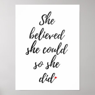 She Believed She Could So She Did, Wall Art