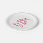 She Believed She Could So She Did Womens Feminist Paper Plates (Angled)