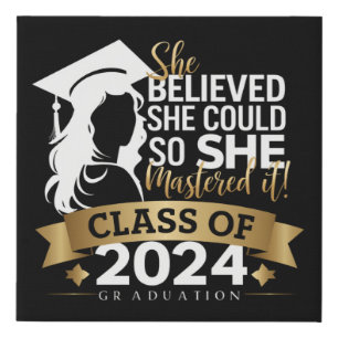 She Believed She Could So She Mastered It 2024 Faux Canvas Print
